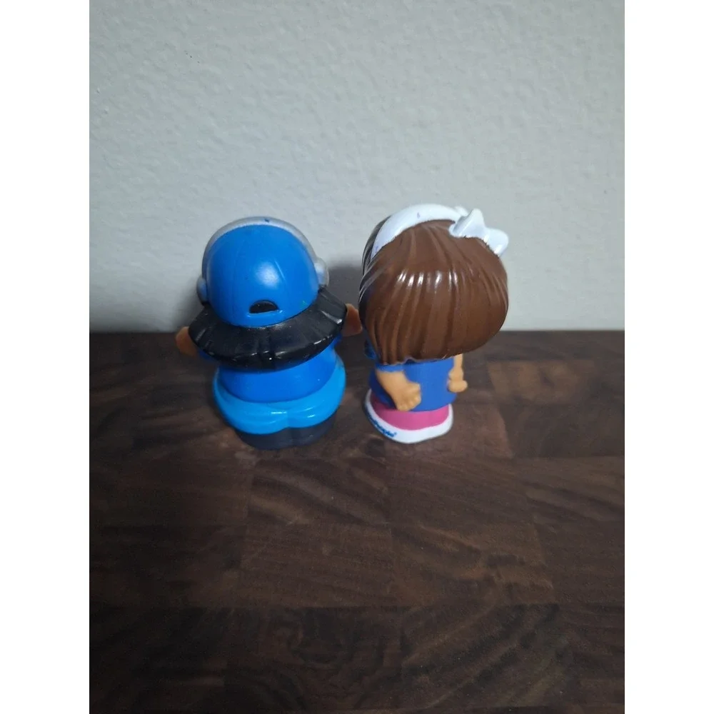 FisherPrice Little People Stewardess Flight Attendant Headset & Floral Girl Lot